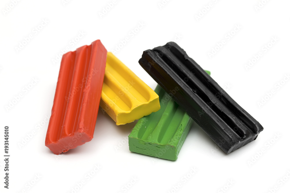 plasticine on the white background plasticine on the white background