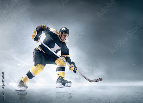 Ice hockey player in action. photo