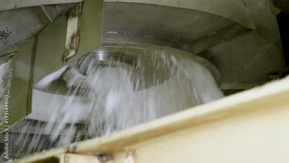 Industrial equipment. Processing sugar beet at a sugar refinery. 4K Industrial equipment. Processing sugar beet at a sugar refinery. 4K