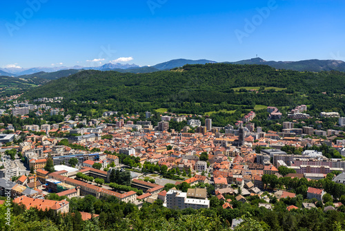 Elevated view in Summer of the city of Gap in Hautes-Alpes. Southern French Alps, France © Francois Roux