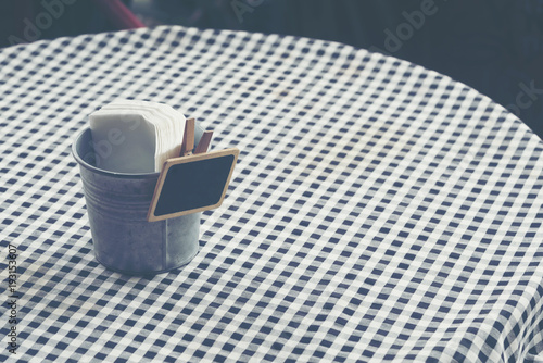 minimal pot on cafe table