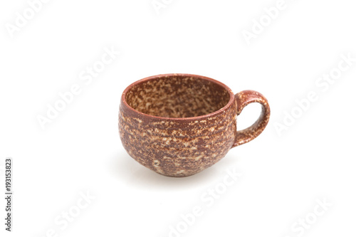 ceramic cup isolated on whi...