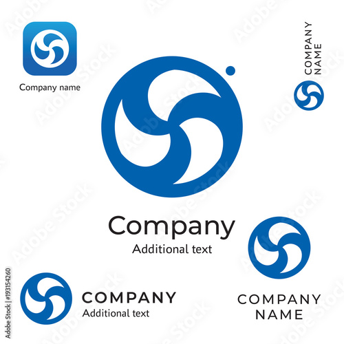 Swirl Creative Logo Modern Stylish Identity Brand Symbol Icon Business Concept Set Template