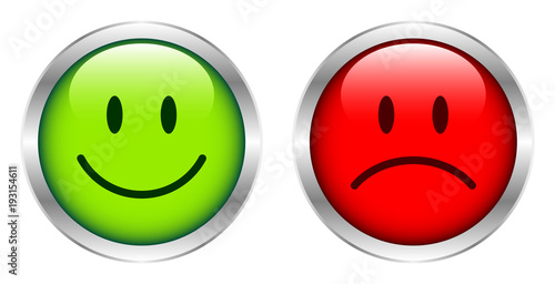 Mood Faces Green/Red Silver Shine