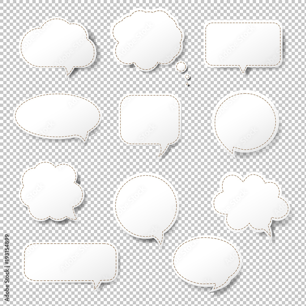 Speech Bubble Set Isolated Transparent Background Speech Bubble Set Isolated Transparent Background
