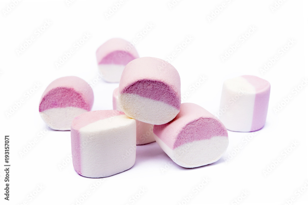 Marshmallow sweet isolated on white background Marshmallow sweet isolated on white background