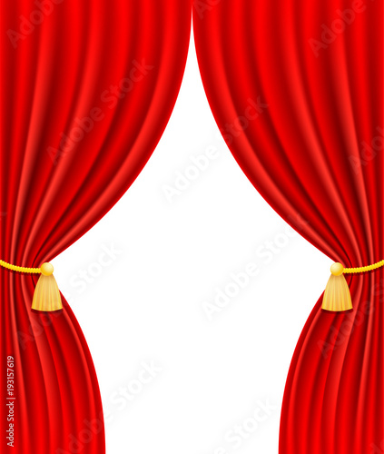 red theatrical curtain vector illustration