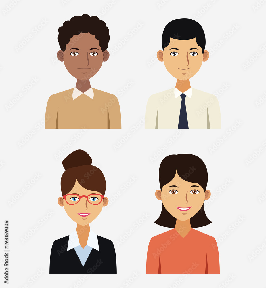 Young people cartoon vector illustration graphic design Young people cartoon vector illustration graphic design