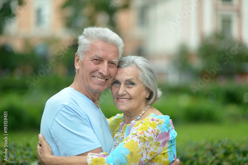 beautiful caucasian senior couple