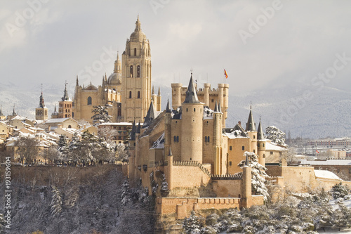 Alcazar of Segovia Landscape, Castile and Leon, Spain