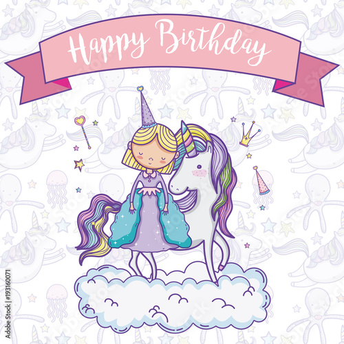 Happy birthday card for girls