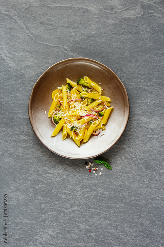 Pasta with vegetables photo