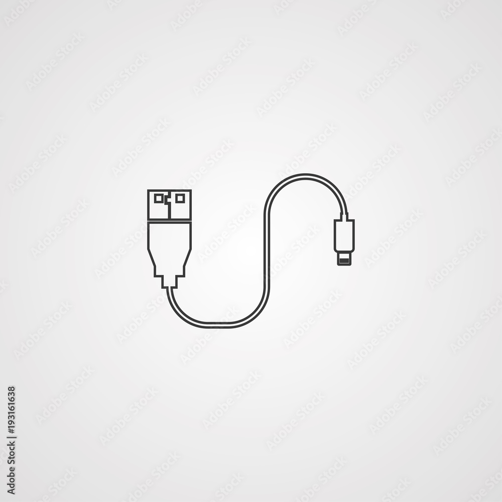 Obraz premium Data cable icon