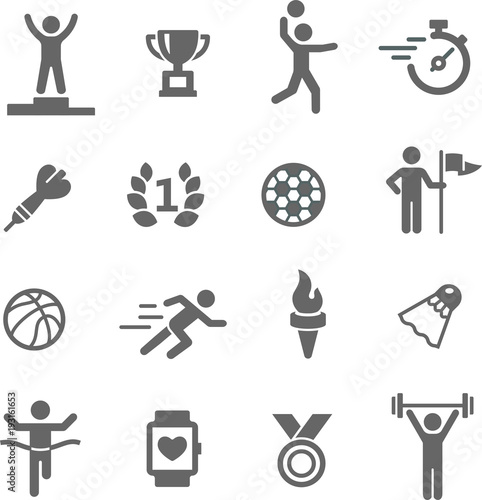 Fitness and Sport vector icons set