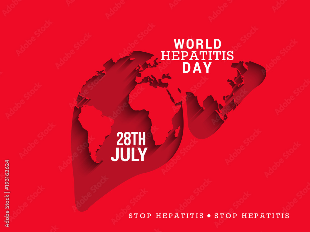 World hepatitis day illustration - obrazy, fototapety, plakaty 