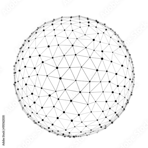 Interconnected globe network abstract
