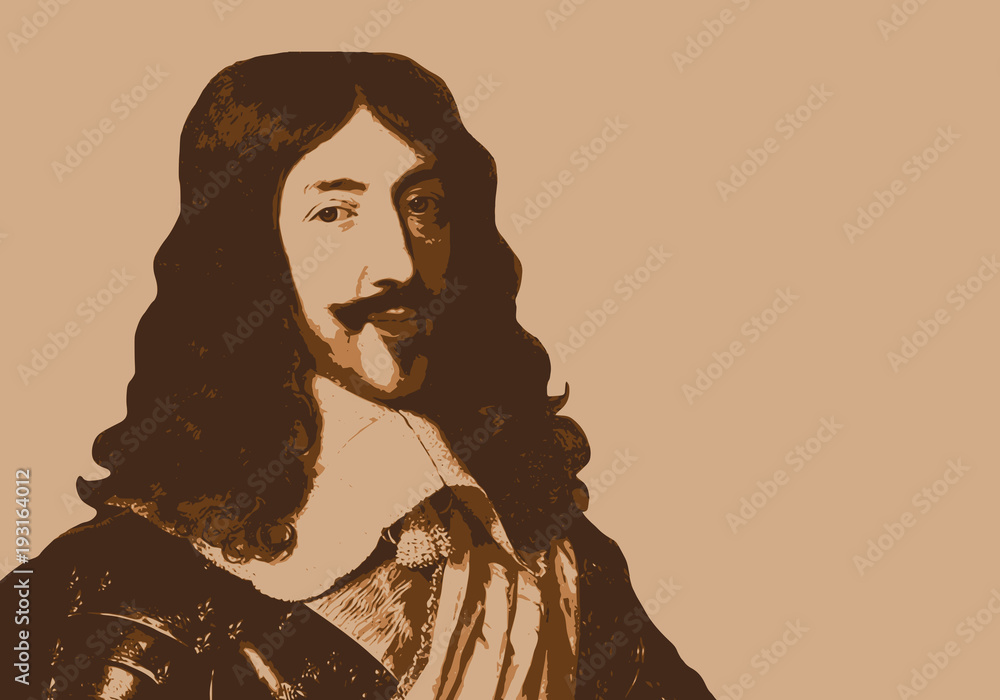 Louis XIII - portrait - roi de France - personnage historique - personnage célèbre - histoire - obrazy, fototapety, plakaty 