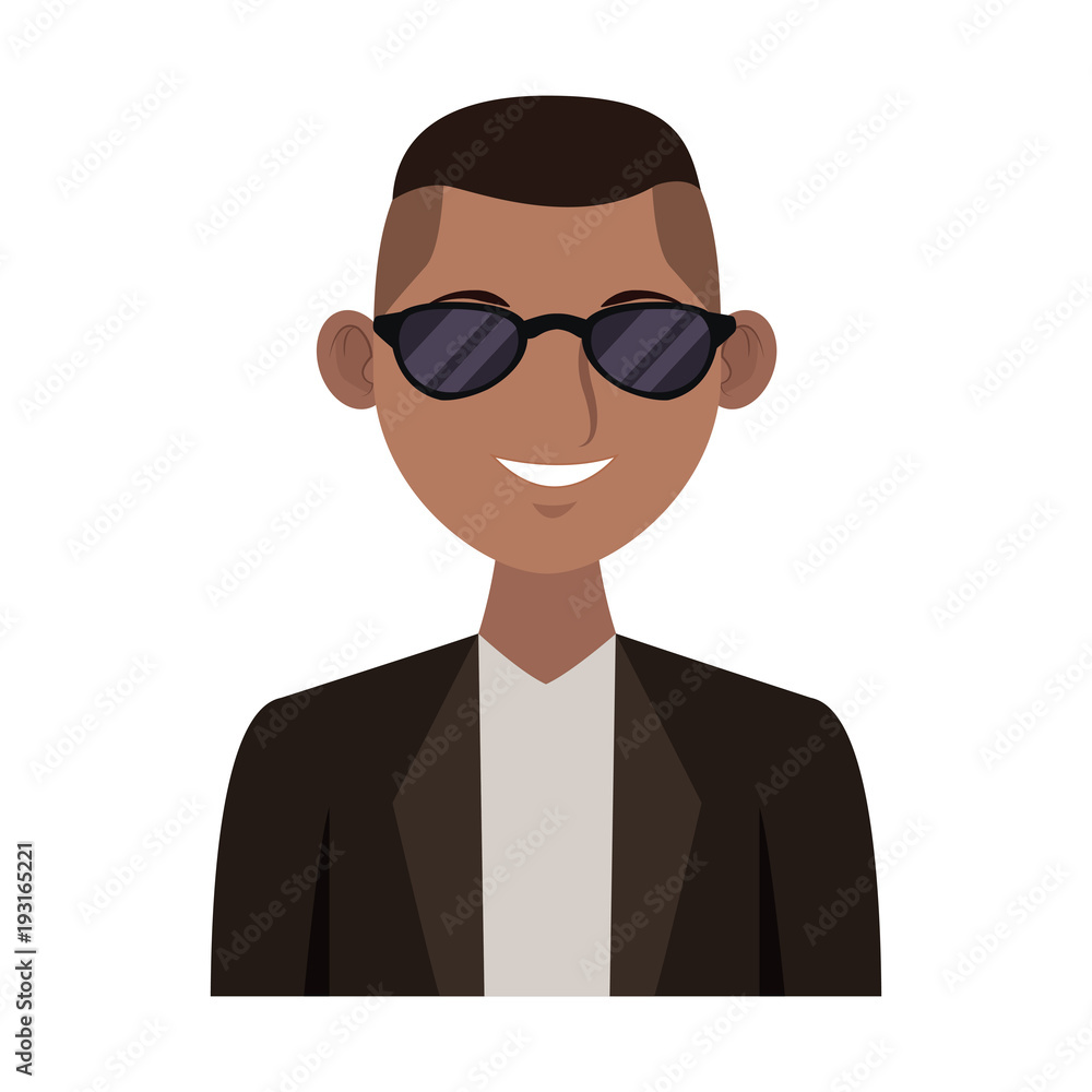 Executive man cartoon icon vector illustration graphic design