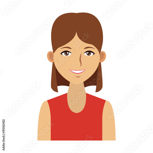 Beautiful woman cartoon icon vector illustration graphic design