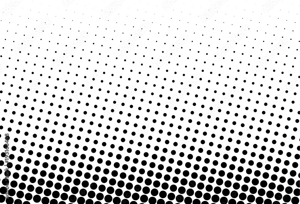 Abstract monochrome halftone pattern. Futuristic panel. Grunge dotted backdrop with circles, dots, point.