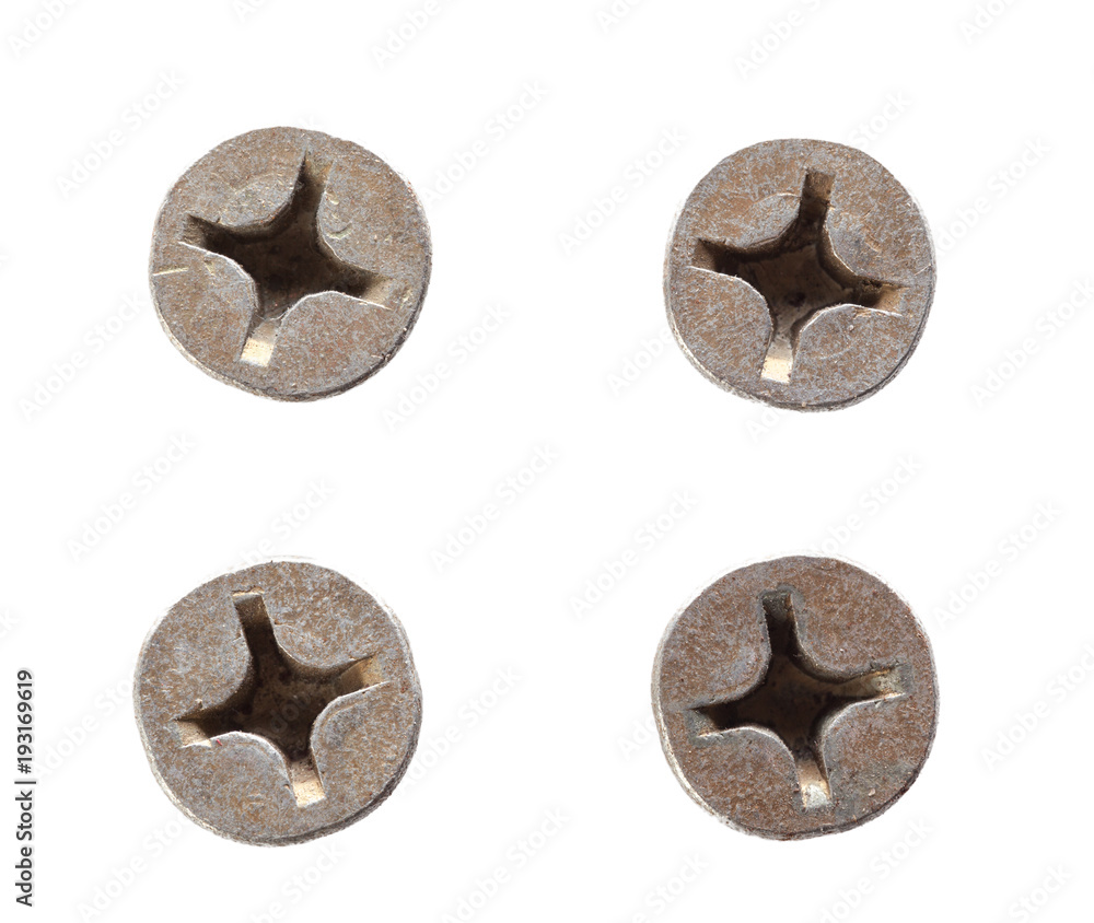 screw isolated on white screw isolated on white