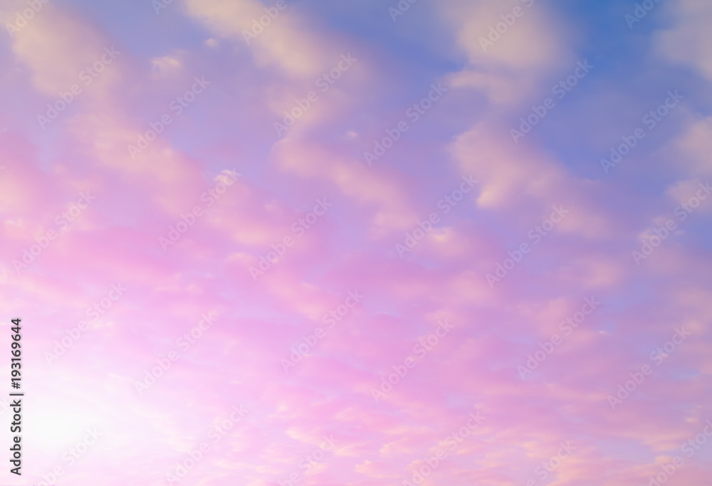 Pink sunset with clouds Pink sunset with clouds