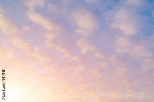 pink sunset with clouds
