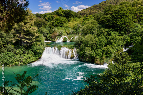 water and waterfall at Krka National Park  Croatia