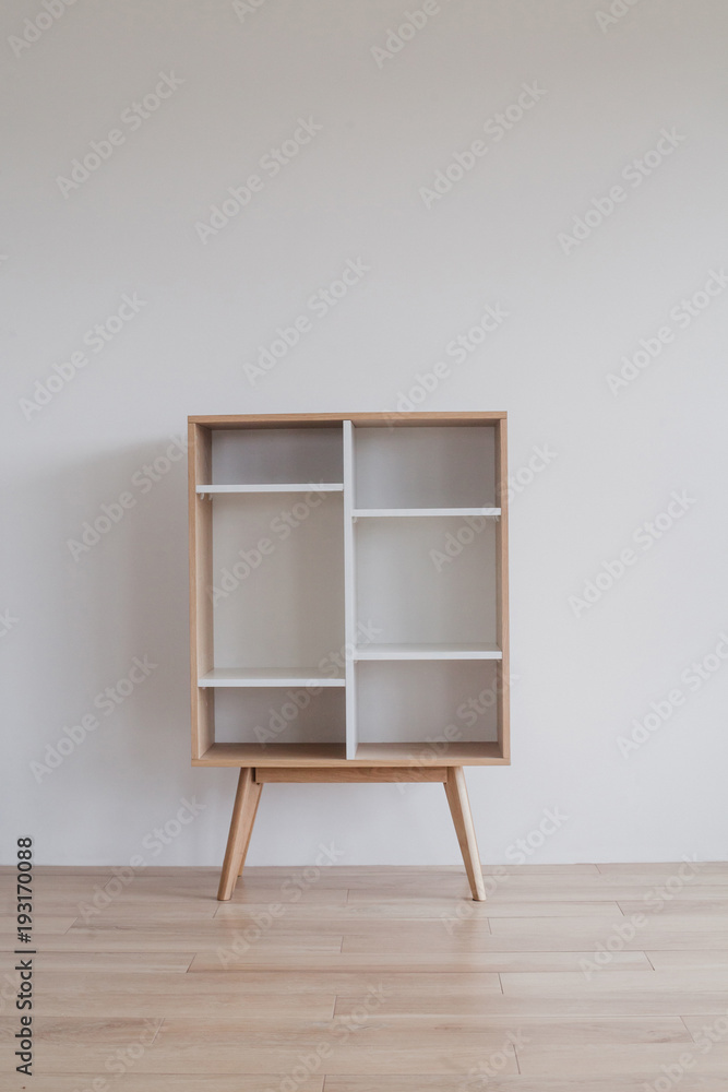Fototapeta premium Scandinavian commode on white background