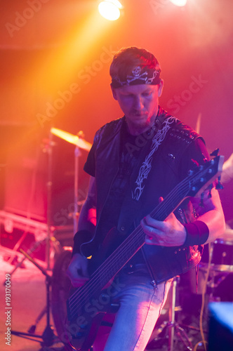 Guitarist playing on stage