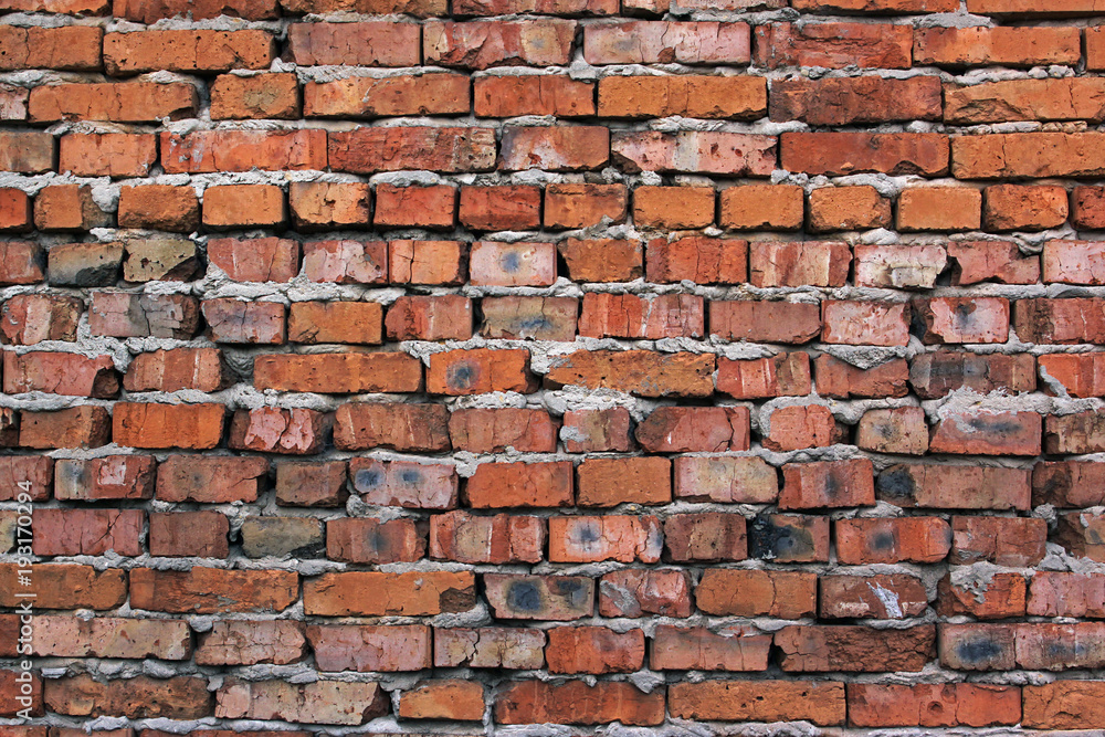 Obraz premium Texture of red brick wall