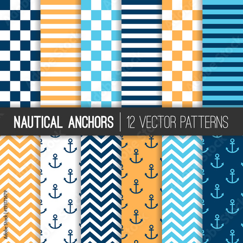 Nautical Patterns with Stri...