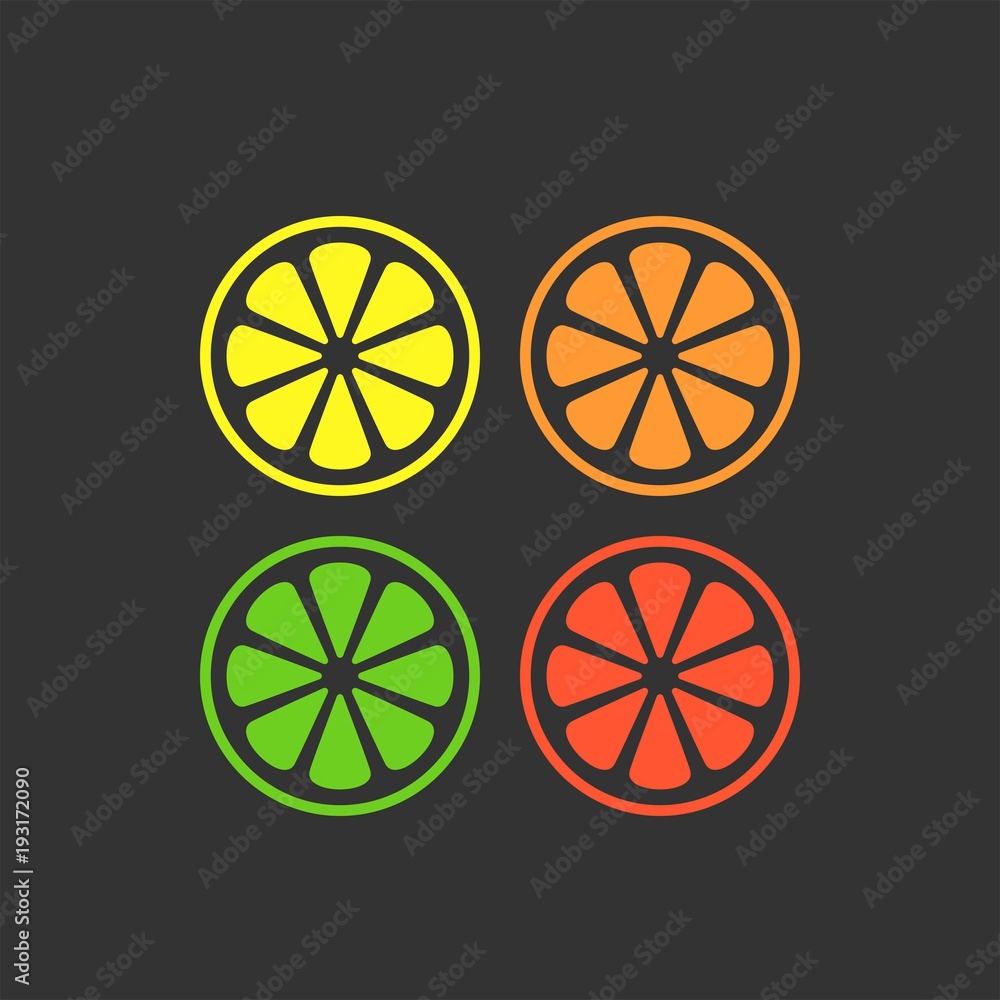 Citrus flat vector icon Citrus flat vector icon