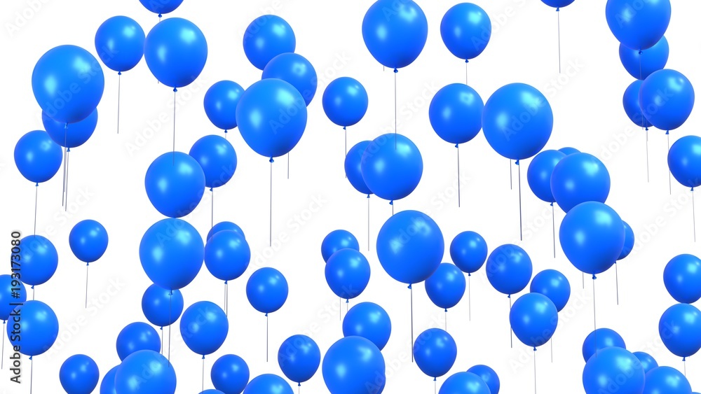 Blue balloons isolated on white Blue balloons isolated on white