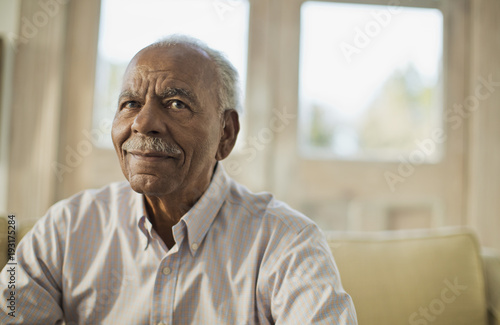 Portrait of a content senior man.