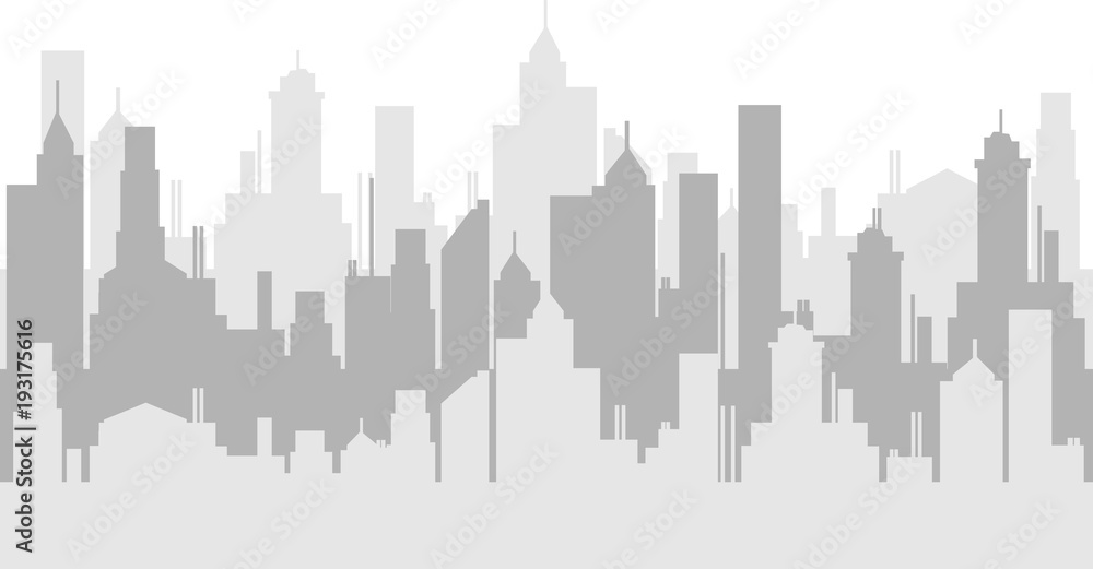 Flat design modern vector illustration icons set of urban landscape backgrounds