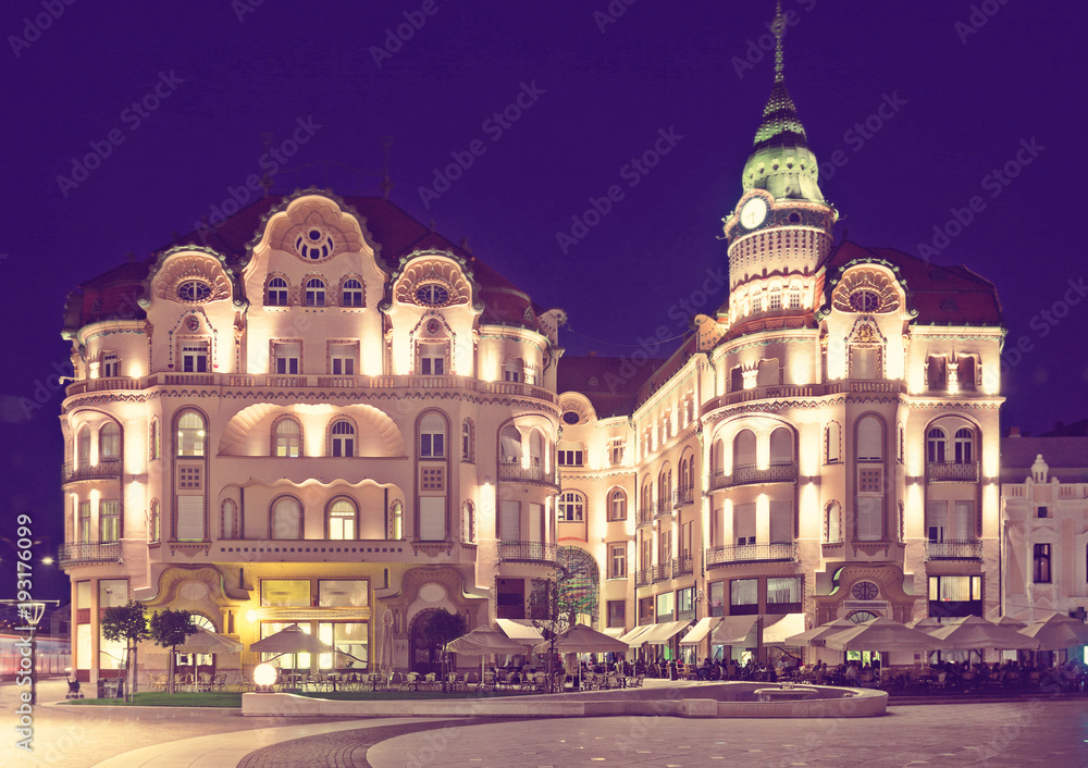 Hotel complex in Oradea in night