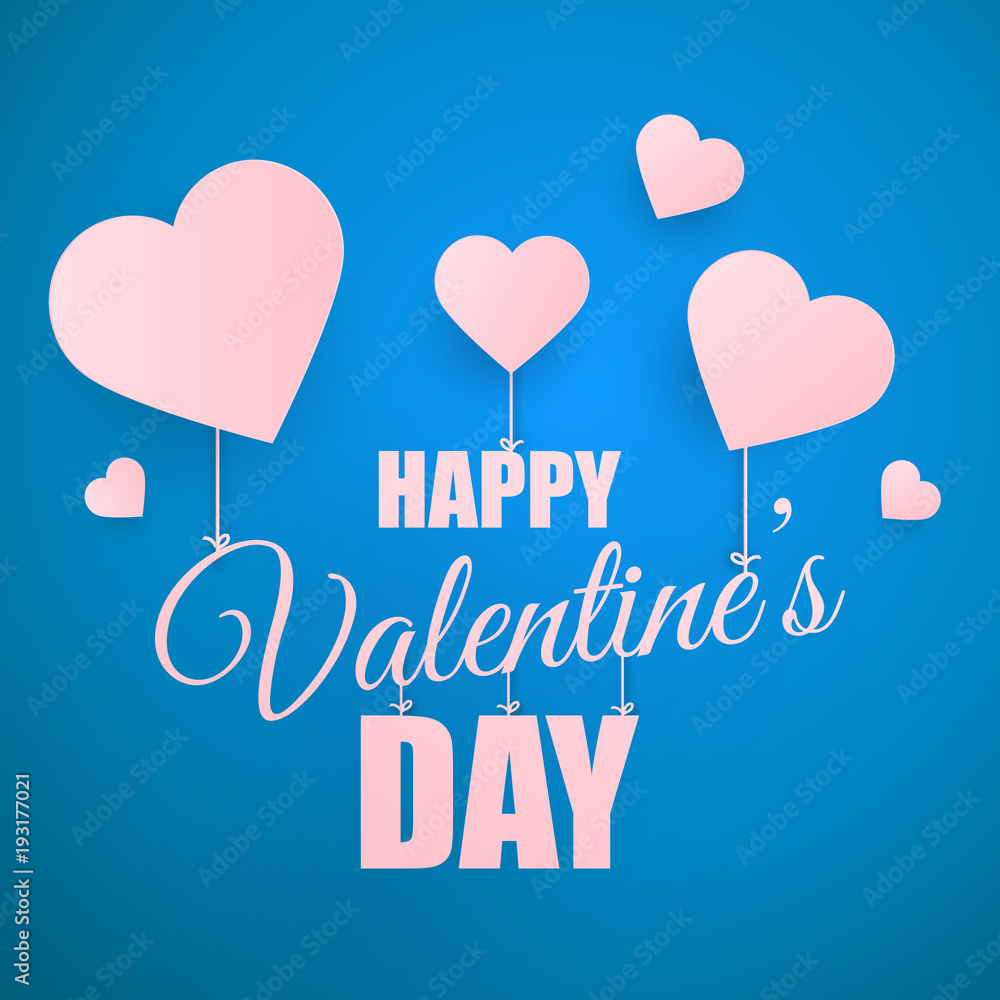 Valentines day love background. Love concept design. Vector hearts