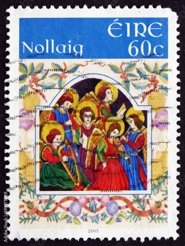 Postage stamp Ireland 2005 choir of angels, Christmas