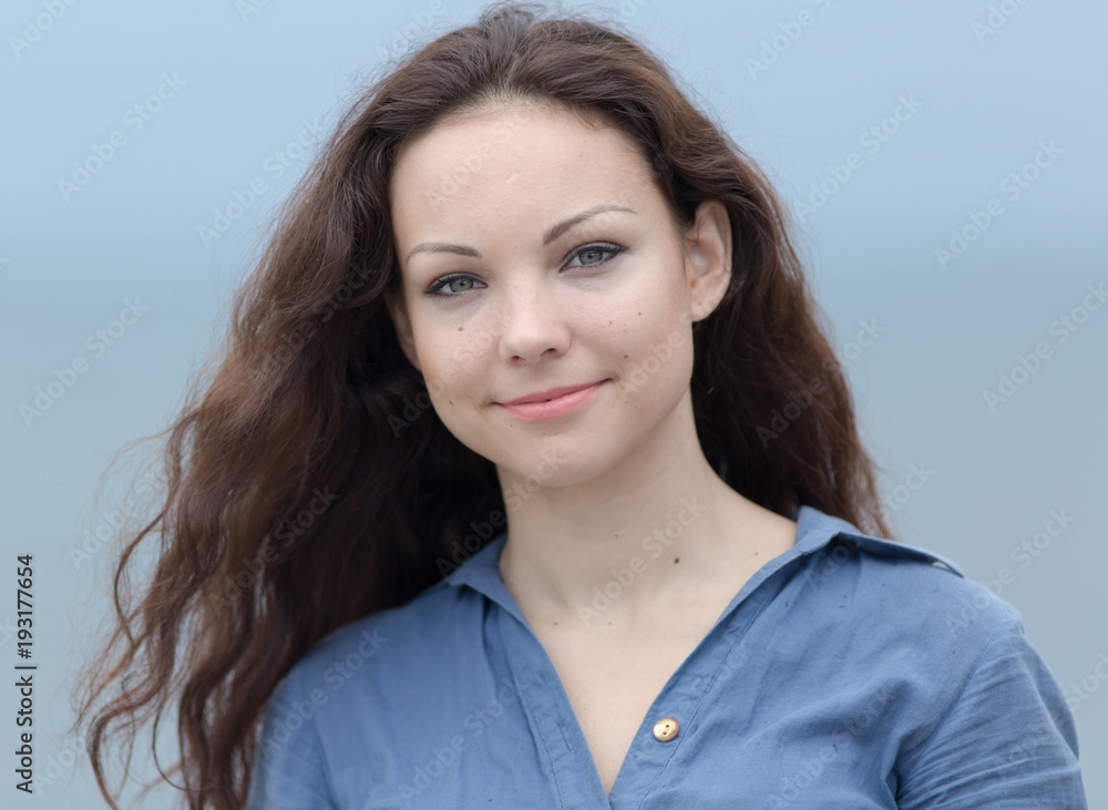 Girl looking at camera smiling Girl looking at camera smiling