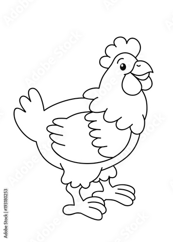 Coloring book with farm animal vector