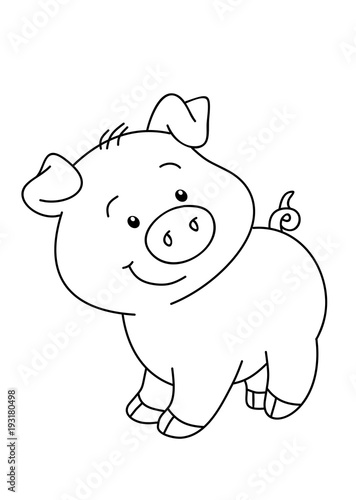 Coloring book with farm animal vector