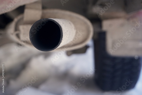 Car Exhaust Pipe, Close Up