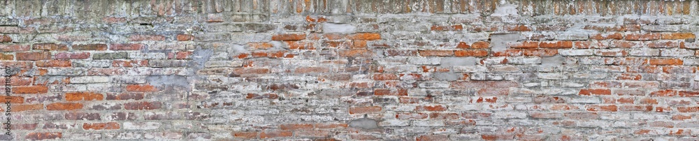 Schöne alte Ziegelmauer, Teil2 rechts ( kann mit Teil1 zu einer Panoramamauer pixelgenau zusammengefügt werden )