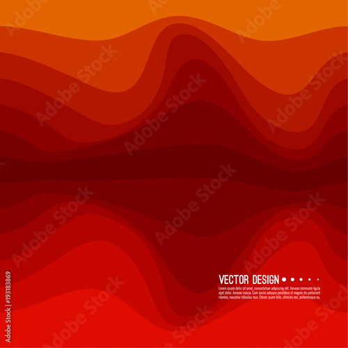 Distorted wave colorful texture. Abstract dynamical rippled surface. Vector stripe deformation background. Transition and gradation of color.