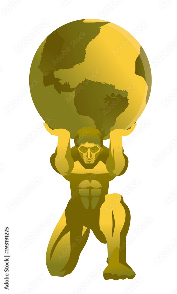 golden atlas holding the globe golden atlas holding the globe