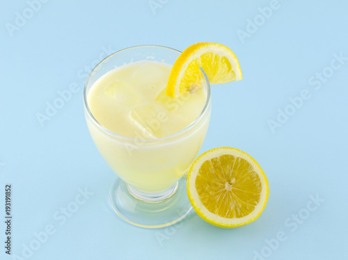 isolated icy lemon juice