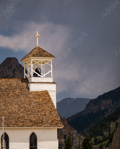 Bell Tower On Church In Creede, Colorado photo