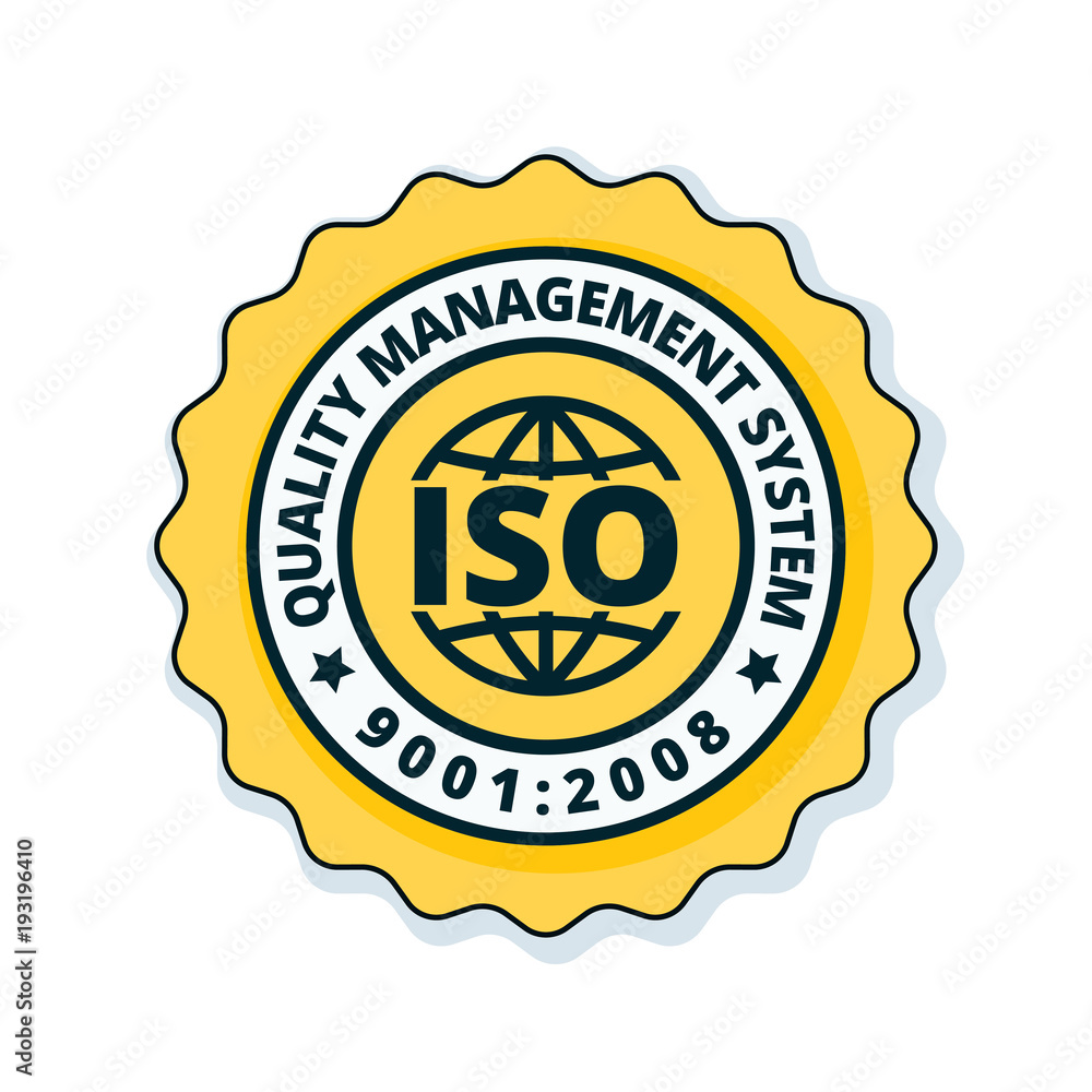 Fototapeta premium ISO 9001:2015 label illustration
