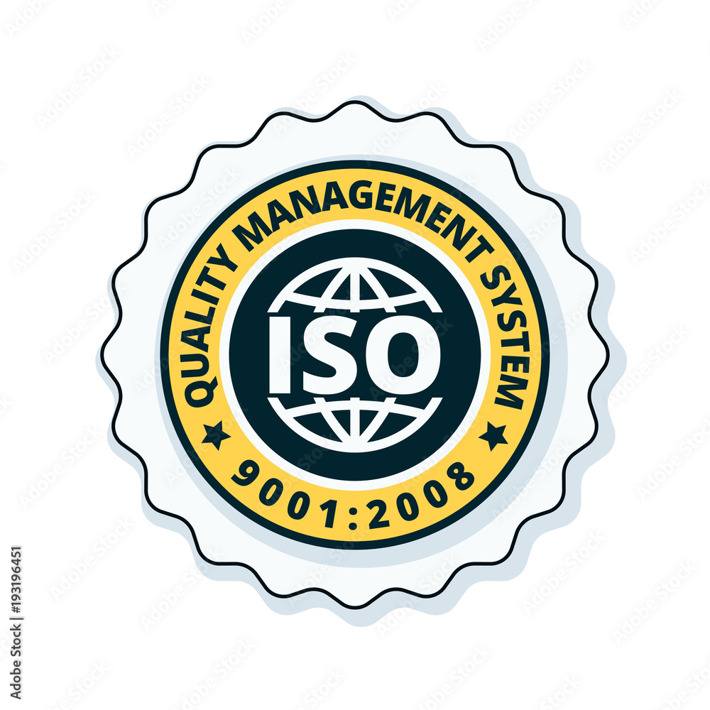 Naklejka premium ISO 9001:2015 label illustration
